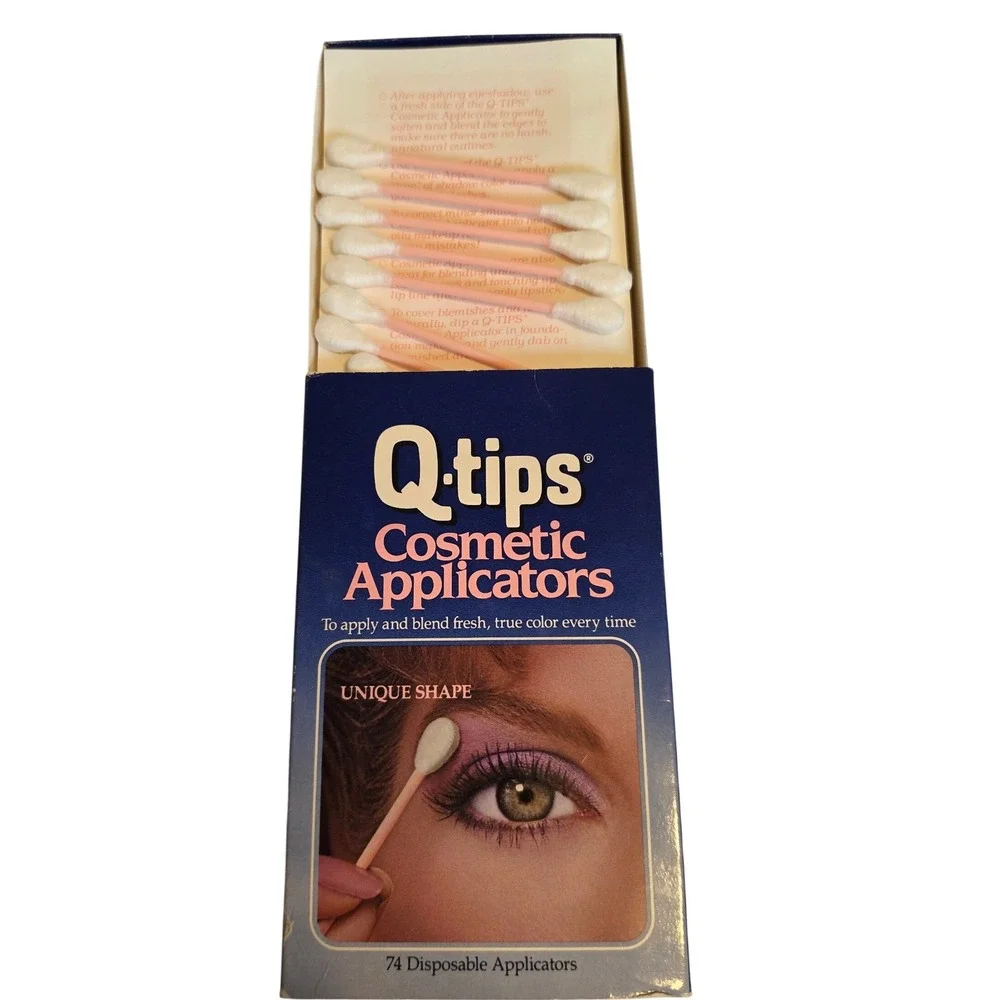 Vintage Q-tips Cosmetic Applicators Count Cotton Tip Eye Makeup Blending